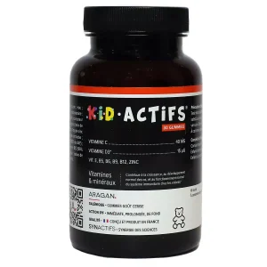 ARAGAN  Kid-Actifs 30 gummies Vitamines et minéraux Synactifs