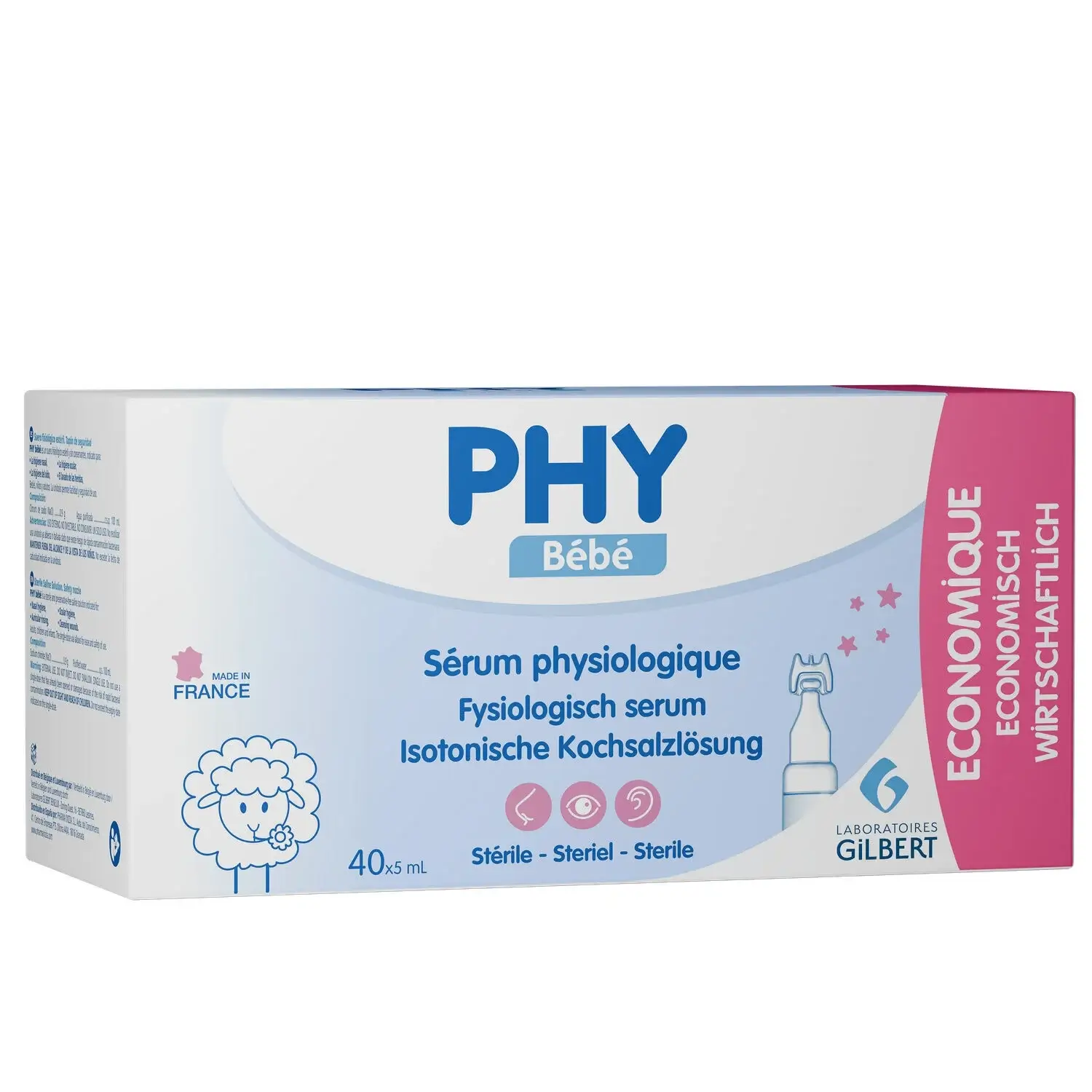GILBERT PHY BÉBÉ SÉRUM PHYSIOLOGIQUE 40X 5 ML