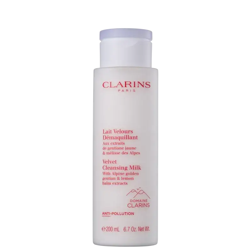 CLARINS LAITVELOURS DEMAQUILLANT 200ML ( ancienne emballage ).