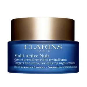 CLARINS MULTI ACTIVE NUIT CREME PREMIERS RIDES PEAUX NORMAL A MIXTE 50 ML