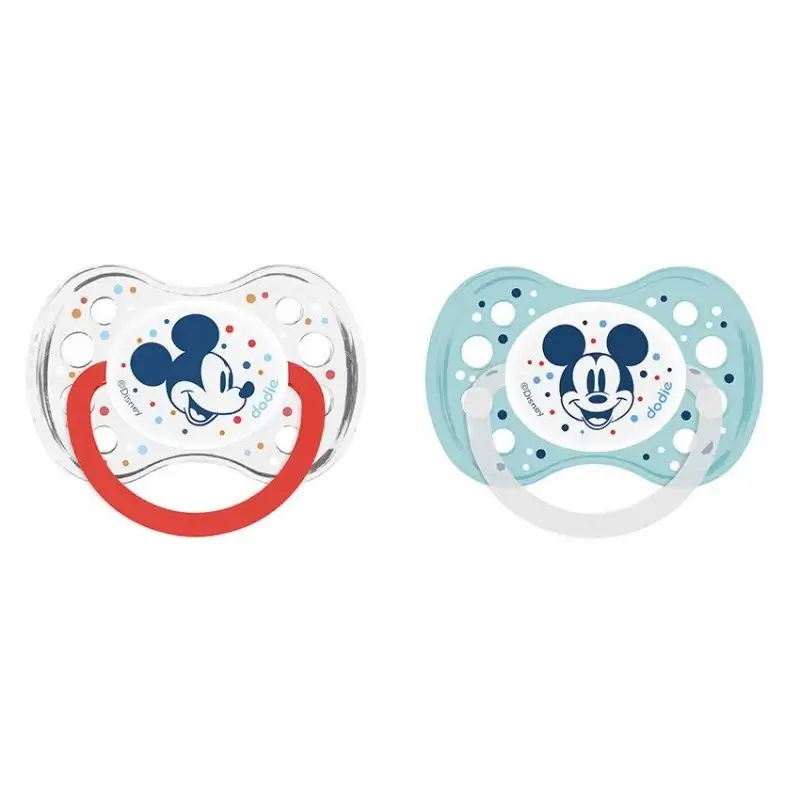 DODIE – SUCETTES FORME ANATOMIQUE SILICONE DISNEY BABY MICKEY (6M +)