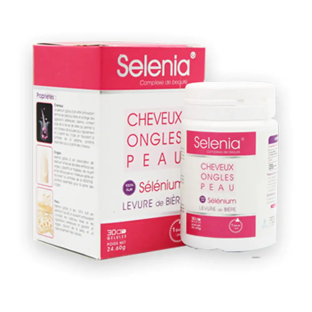 Selenia-levure-de-biere-nova-parapharmacie-casablanca Selenia Sélénium & Levure de Bière Cheveux, Ongles & Peau – 30 gélules – Image 1