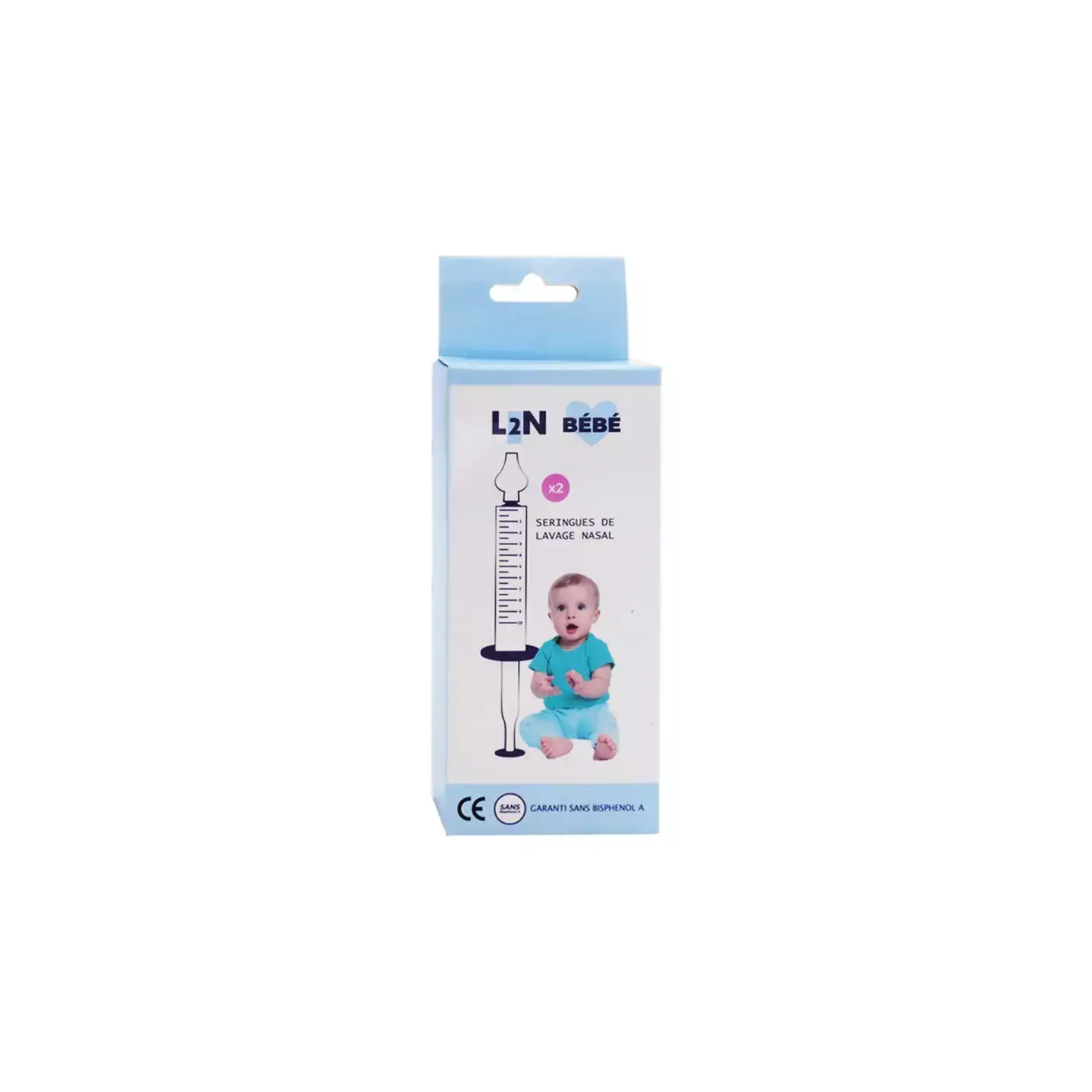 L2N PHARMA Seringues Bébé pour Lavage Nasal, 2 Seringues
