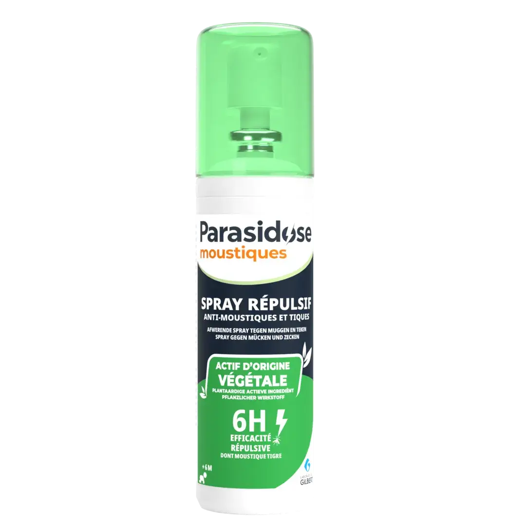 Parasidose Moustiques Zone Tropicale et Zone Tempérée Spray Anti-Moustiques et Tiques 100 ml