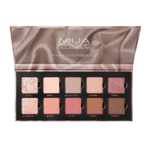 MUA MAKEUP 10 SHADE EYESHADOW PALETTE - SILK NUDES