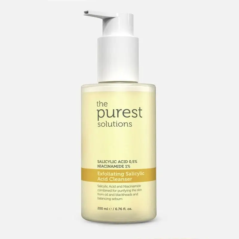 THE PUREST SOLUTIONS EXFOLIATING SALICYLIC ACID CLEANSER NIACINAMIDE 1% 200ML