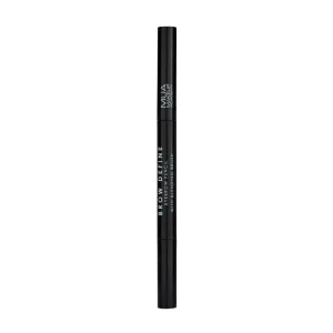 MUA MAKEUP BROW DEFINE EYEBROW PENCIL + BLENDING BRUSH DARK BROWN