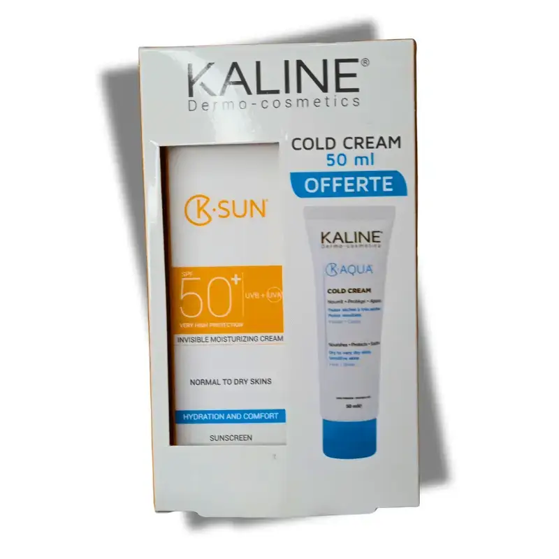 Pack-KALINE-K-SUN-K-Aqua-Solaire-Parapharmacie-Maroc-1 KALINE ecran solaire +cold cream/crème hydratante – Image 1