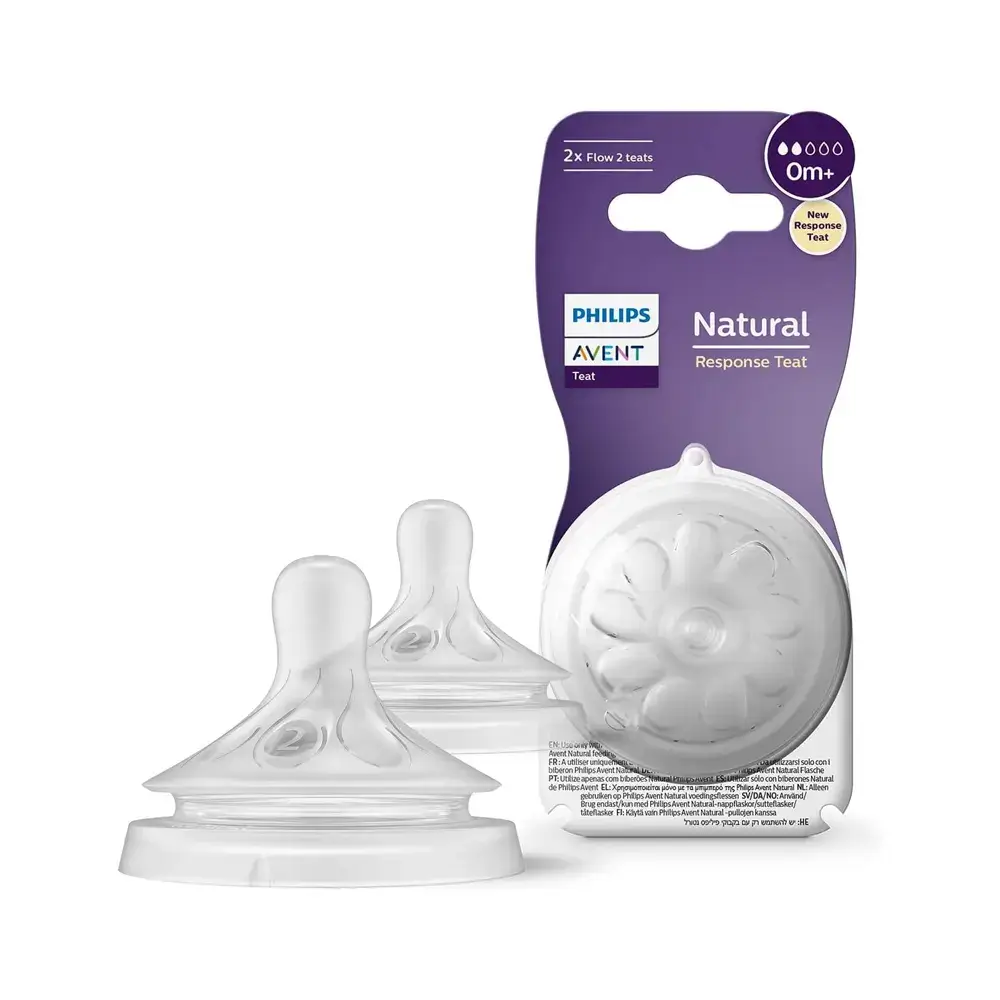 TETINE NATURAL 0M+ AVENT Lot de 2 Tétines Natural Response 0M+ – Image 1