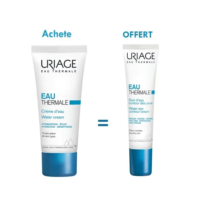 URIAGE EAU THERMAL PACK CREME D'EAU LEGERE+ CONTOUR DES YEUX OFFERT