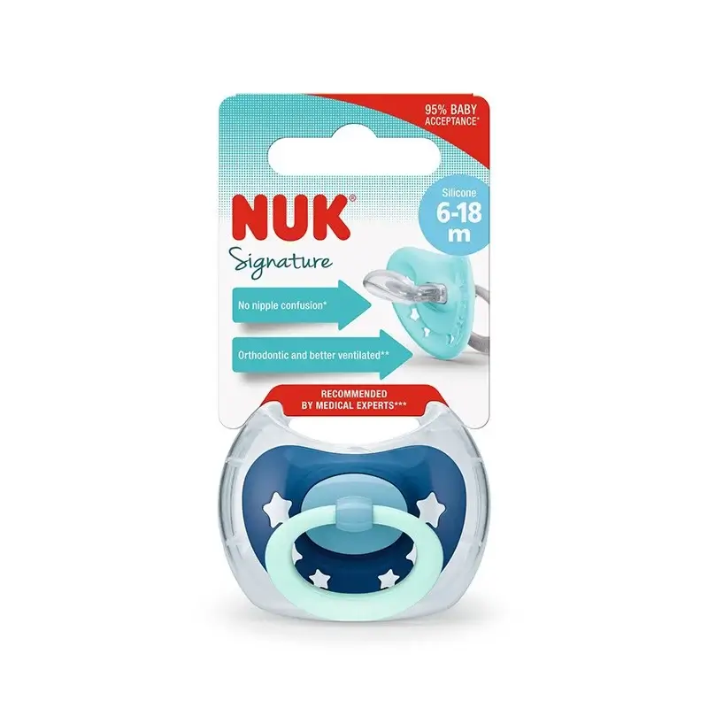 Nuk tétine silicone Signature 6-18M+