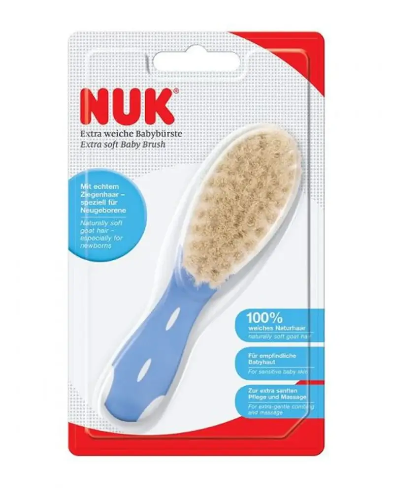 NUK Brosse Poils Naturels - Bleu
