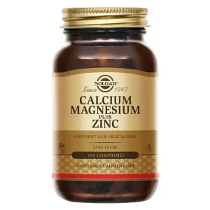 SOLGAR, Calcium/Magnésium/Zinc, 100 Comprimés