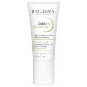 Bioderma Sébium Global Cover Soin Intense Purifiant Haute Couvrance 30 ml + 2 g