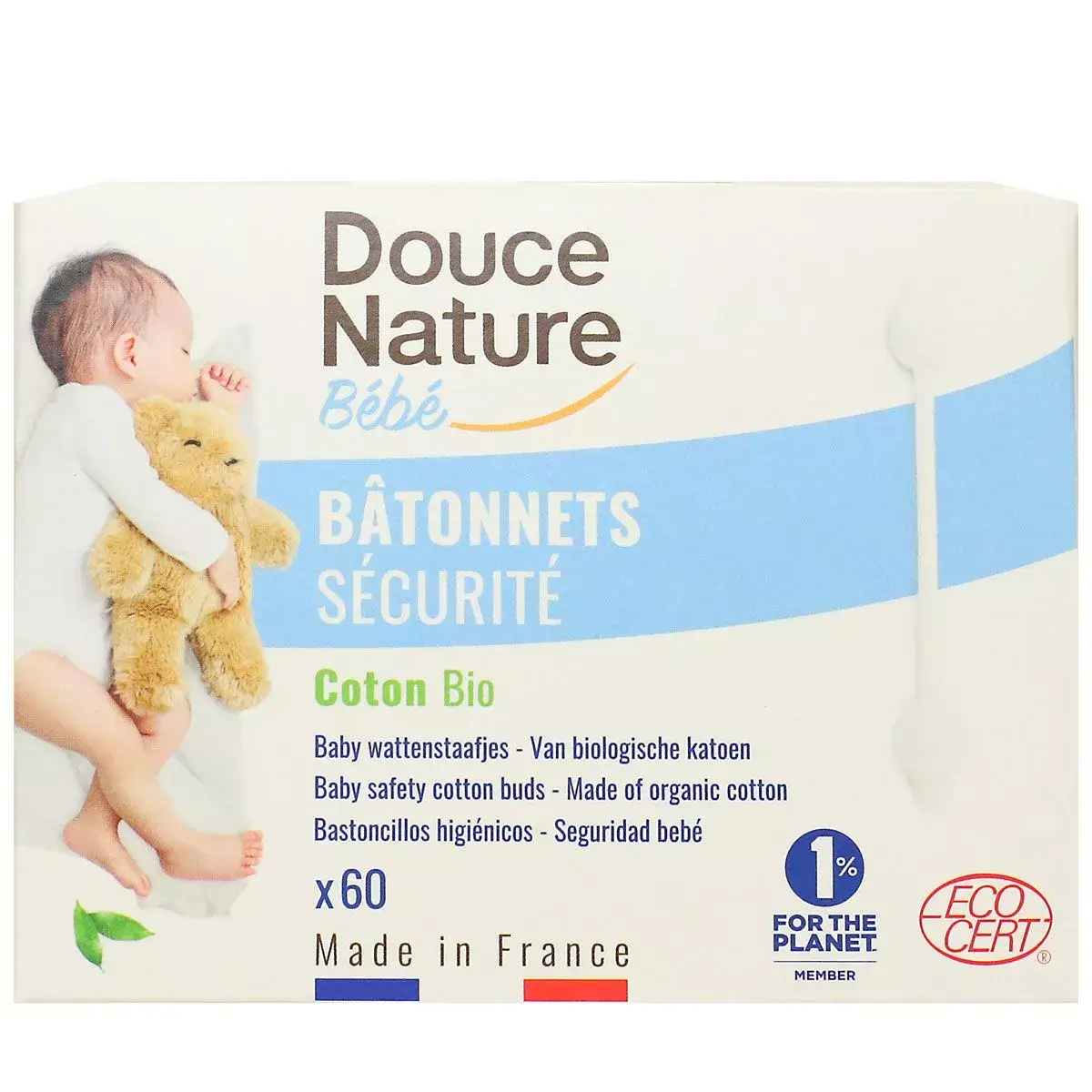 Douce nature 60 bâtonnets sécurité bébé