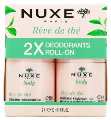 Nuxe Body Rêve de Thé Déodorant Fraîcheur 24H Lot de 2 x 50 ml