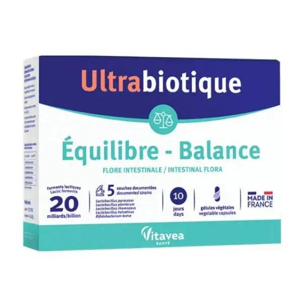 Vitavea Ultrabiotique Equilibre-Balance Complément Flore Intestinale 10 gélules