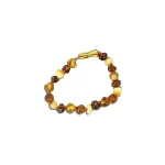 Nildor Bracelet d’Ambre Bébé Perles Baroques Multicolores 13,5cm BA150
