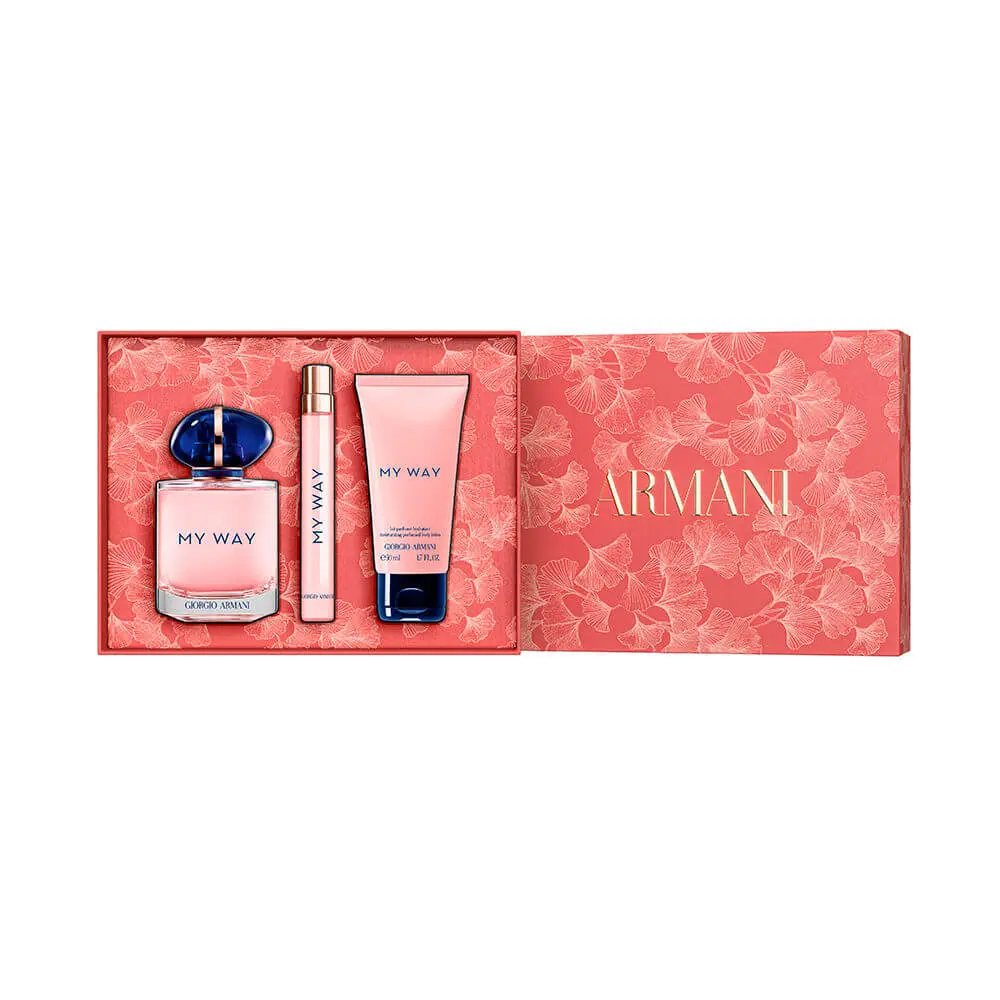 205662-2 GIORGIO ARMANI MY WAY EDP 90ML + EDP 10ML + LAIT HYDRATANT CORPS 50ML C0FFRET – Image 1