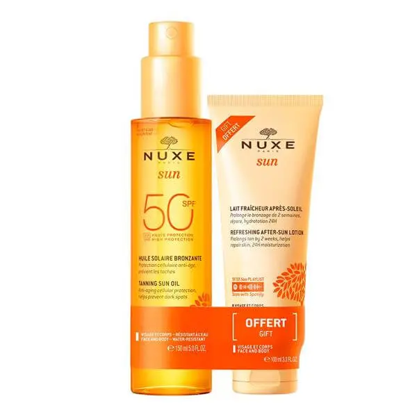 3264680034961___L NUXE SUN PACK HUILE BRONZANTE VISAGE ET CORPS +LAIT FRAICHEUR APRES-SOLEIL (OFFERT) – Image 1