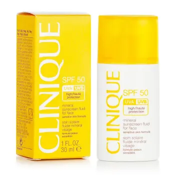 350x350 Clinique Mineral Facial Sunscreen Fluid SPF 50 - Sensitive Skin Formula 30ml/1oz – Image 1
