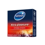MANIX XTRA PLEASURE DOUBLE EXTASE 3 PRESERVATIFS
