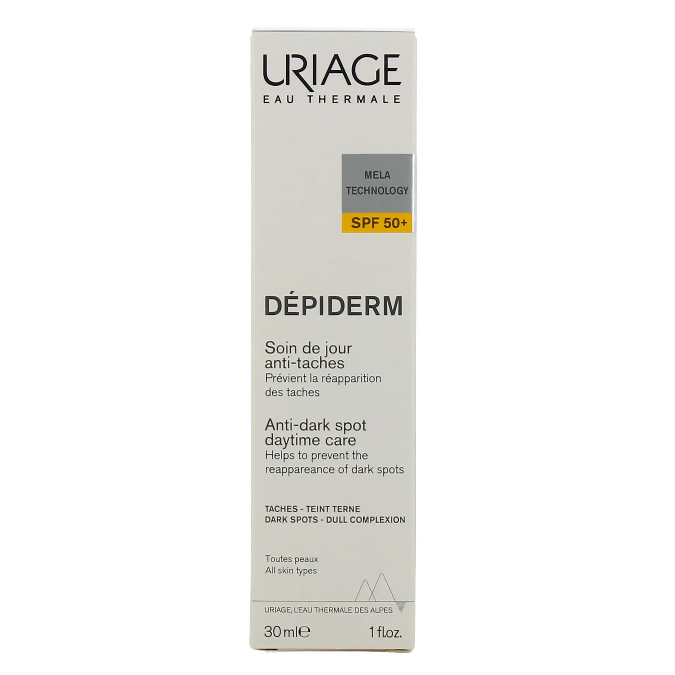 URIAGE DEPIDERM SOIN DE JOUR ANTI-TACHES SPF50+ 30ML