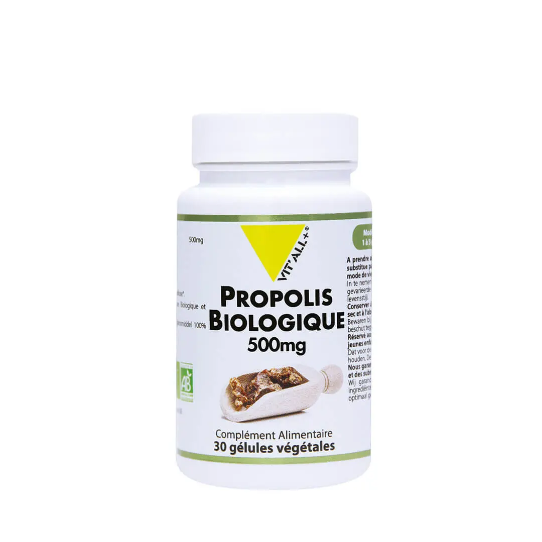 3700195676239 VIT'ALL+ PROPOLIS BIOLOGIQUE 500MG 30 GELULES VEGETALES – Image 1