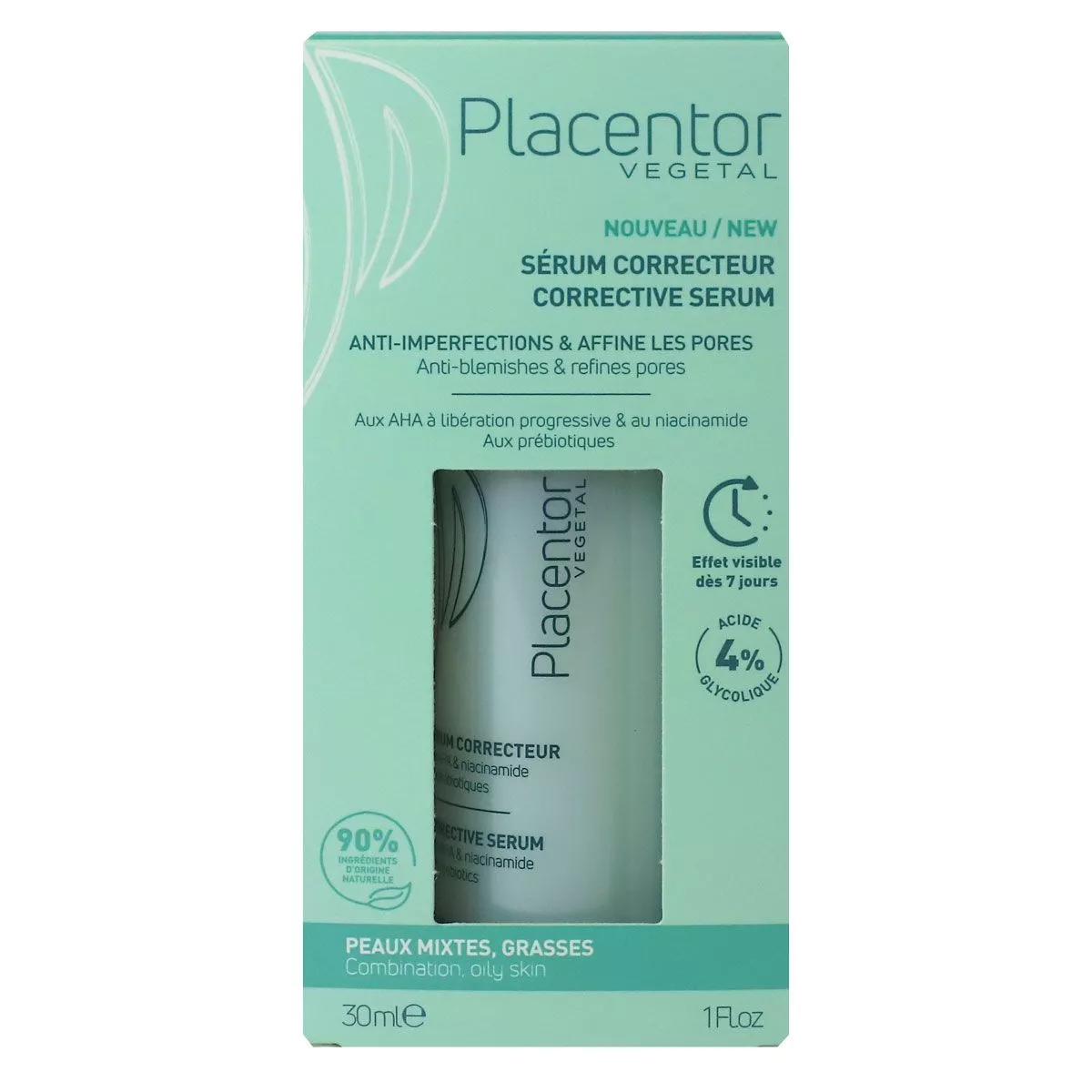 3760099701949-serum-correcteur-anti-imperfections-peau-mixte-30ml-2x.webp PLACENTOR SERUM CORRECTEUR PEAUX MIXTES.GRASSE 30ML – Image 1