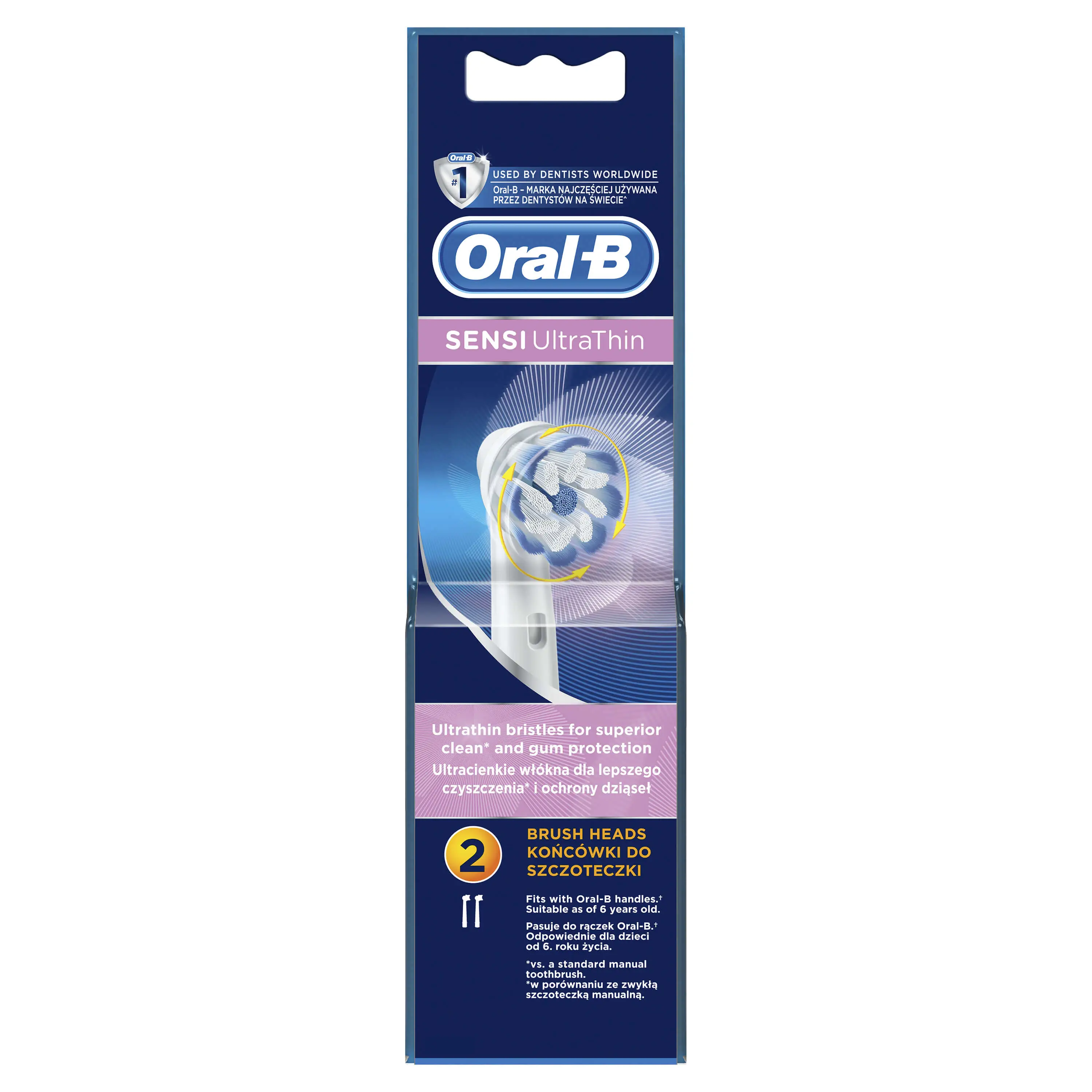 4ad3a1b1-d659-4148-8fef-0b60dcb58321 Oral-B Sensi UltraThin tête de brosses 2 pièce(s) Blanc – Image 1