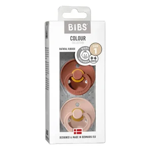 Bibs Set de 2 sucettes Wood chuck/ blush 0-6 mois