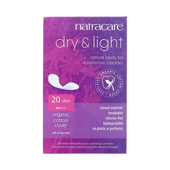 782126003508 NATRACARE SERVIETTES HYGIENIQUES DRY AND LIGHT SLIM POUR PEAU SENSIBLE Light 20 P – Image 1