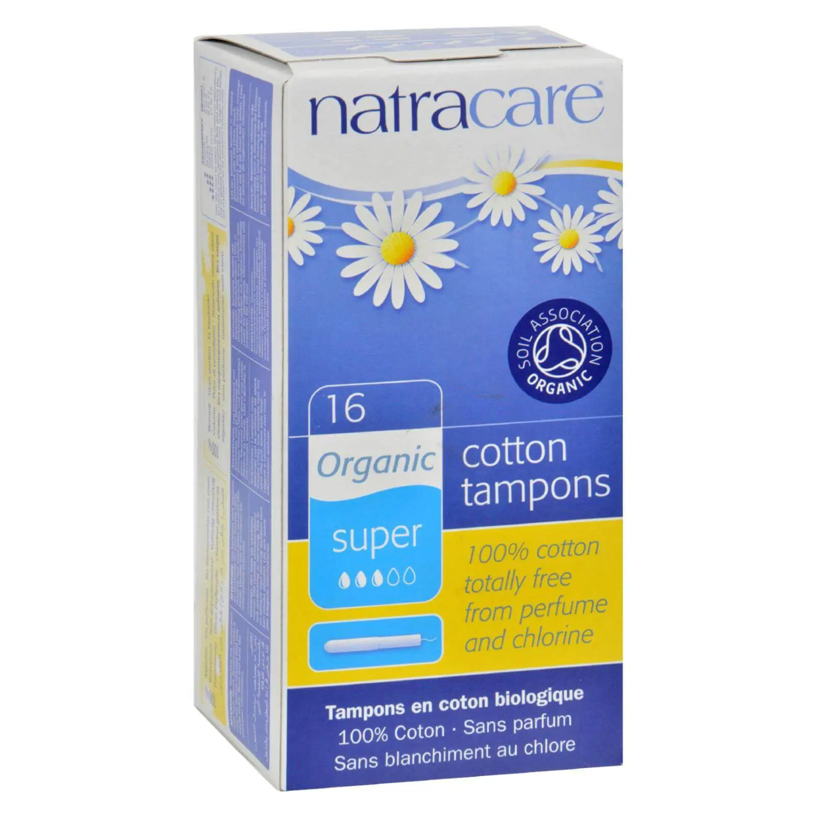 782126009005_front NATRACARE COTTON TAMPONS 16 P – Image 1