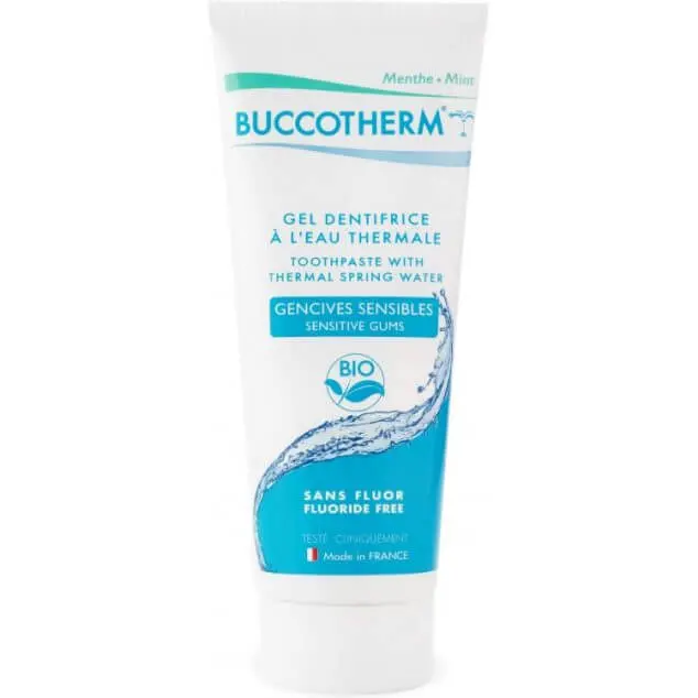 8056-634x634 BUCCOTHERM GEL DENTIFRICE À L’EAU THERMALE SANS FLUOR BIO 75ML – Image 1
