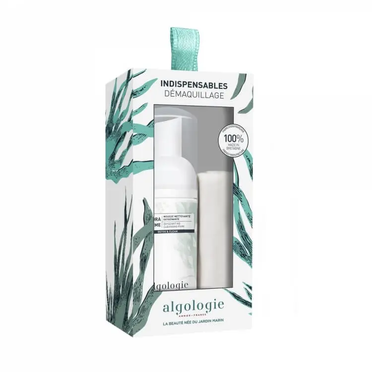 8c20c6c45df16c7fbaae70ffb2b71e4d ALGOLOGIE KIT INDISPENSABLE DEMAQUILLAGE (MOUSSE 120ML + LINGETTE) – Image 1