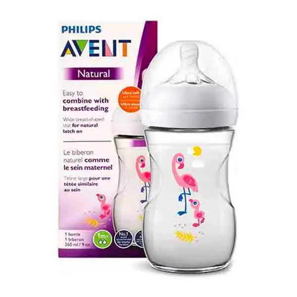 Avent-Biberon-Natural-1-mois-et-260ml-Scf070-21-Flaming AVENT BIBERON Natural 1M+ 260ml Flaming – Image 1