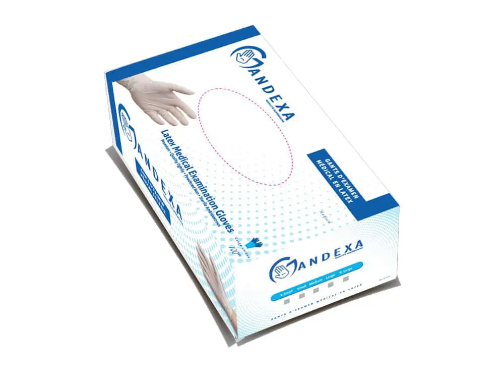 Gandexa Gants Jetables Blanche
