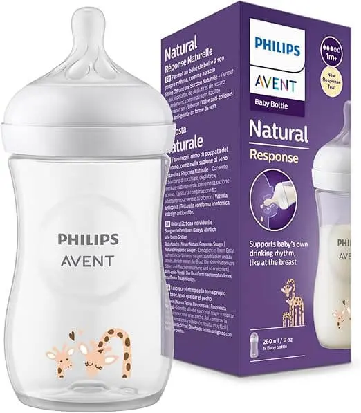 Carroussel1-BIBERON-NATURAL-3.0-TEAT-1M-260ML-Deco-Giraffe AVENT BIBERON NATURAL 3.0 TEAT 1M+ 260ML DECO GIRAFFE – Image 1