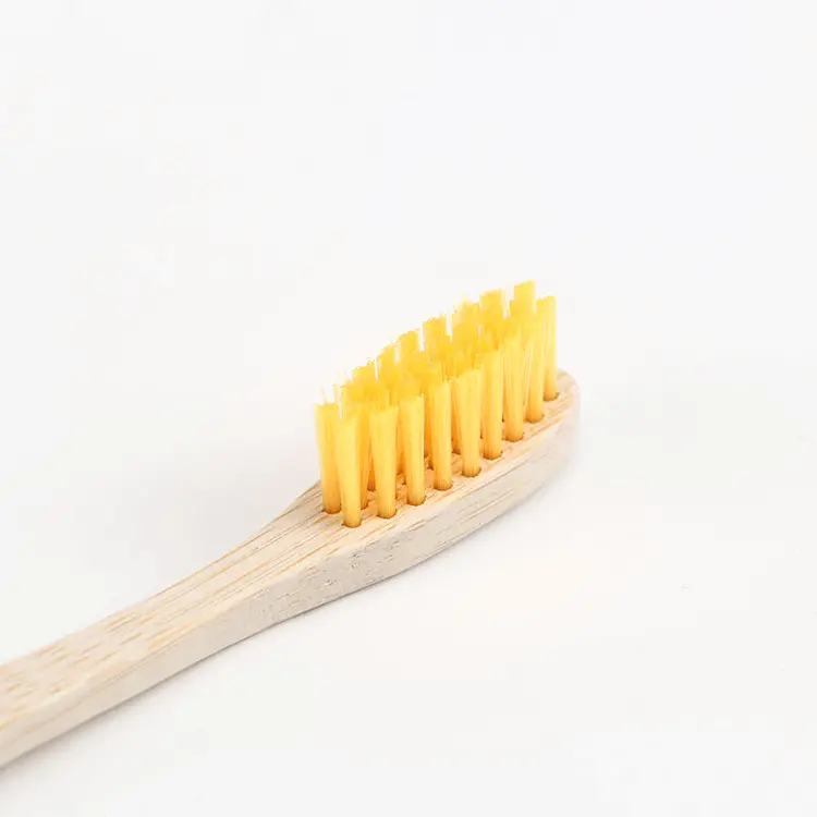 Compostable-Straight-Bamboo-Toothbrush-bristles DENTI SMILE BROSSE A DENTS BAMBOU SOFT – Image 1