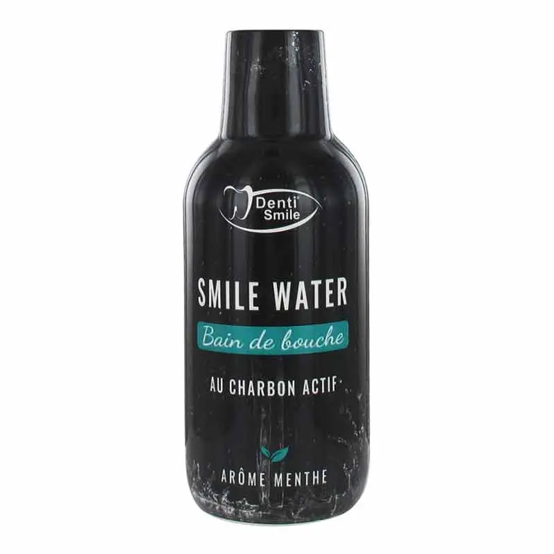 DENTI-SMILE-BAIN-DE-BOUCHE-AU-CHARBON-ACTIF-300mL DENTI SMILE BAIN DE BOUCHE BIO AU CHARBON ACTIF 300ML – Image 1