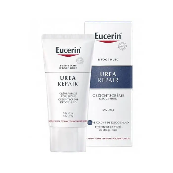 EUCERIN-UREAREPAIR-CREME-VISAGE-5-UREE-50mL EUCERIN UREAREPAIR CREME VISAGE 5% D’UREE 50mL – Image 1