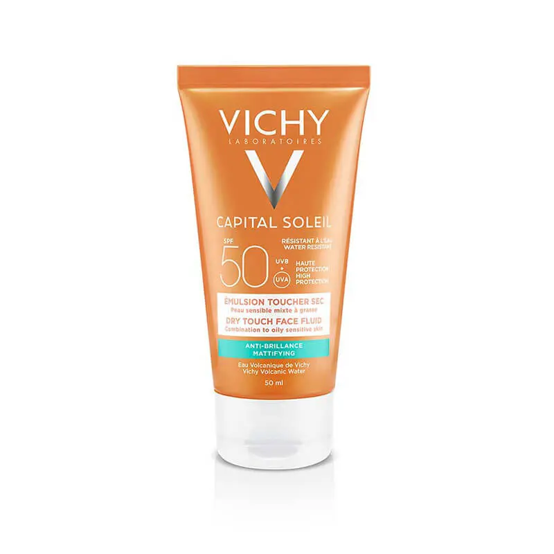 Emulsion-anti-brillance-SPF50-Toucher-sec VICHY CAPITAL SOLEIL CRÉME ANTI-BRILLANCE TOUCHER SEC 50 ML – Image 1
