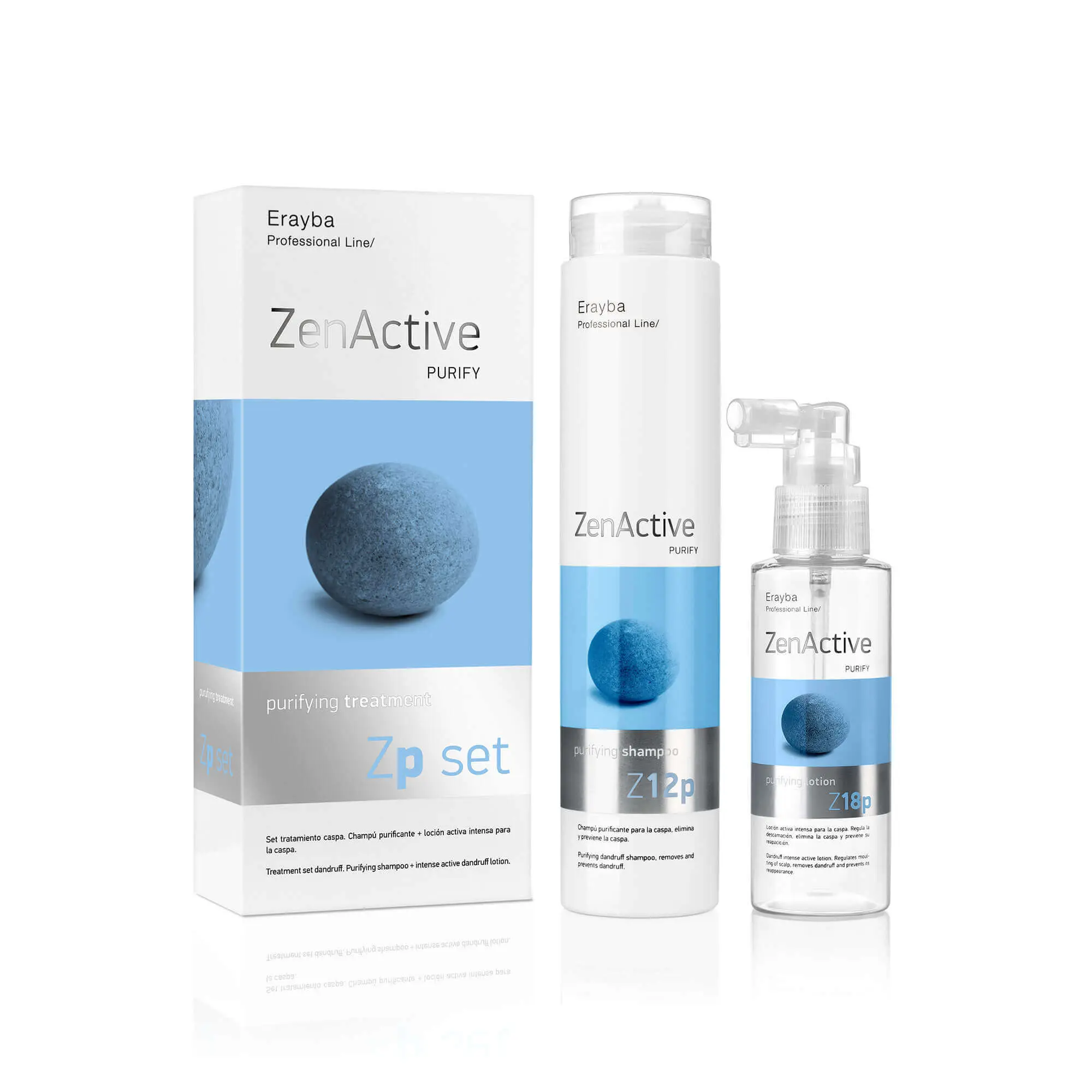 Erayba_ZenActive_Zpset ERAYBA ZEN ACTIVE PURIFY TREATMENT DANDRUFF ZP SET 250ML – Image 1