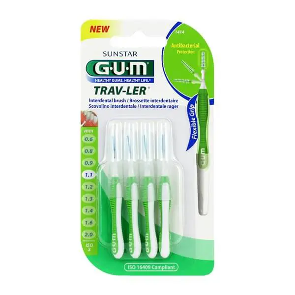 GUM-TRAV-LER-1.1MM-REF-1414 GUM TRAV-LER BROSSETTES INTERDENTAIRES 1.1MM X4 REF 1414 – Image 1