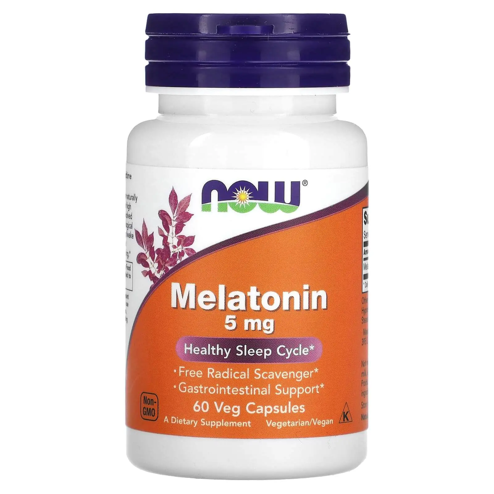 NOW Melatonine 5mg 60 Capsules