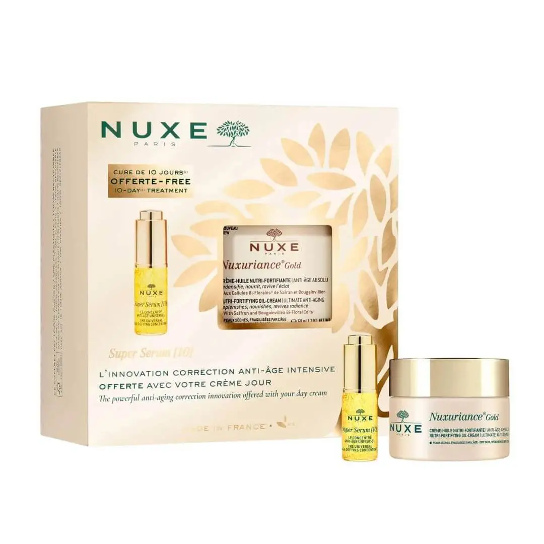 NUXE NUXURIANCE GOLD COFFRET CREME HUILE 50ML + SUPER SERUM 10 5ML
