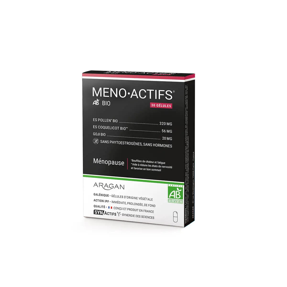 Synactifs MenoActifsBio front ARAGAN MENOActifs® BIO – Image 1