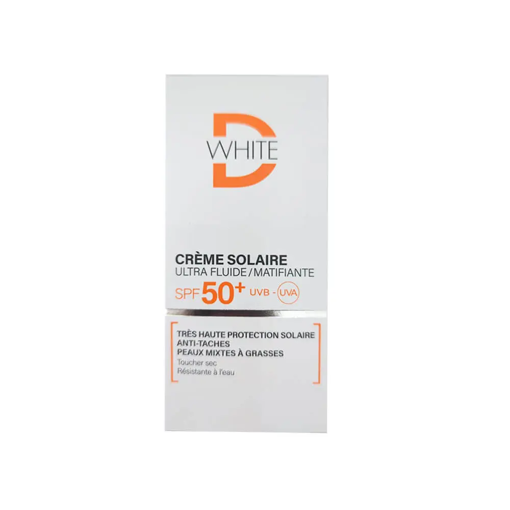 WhatsApp-Image-2025-10-01-à-12.11 DWHITE CREME SOLAIRE MATIFIANTE SPF50+ PEAUX MIXTES A GRASSES 40ML – Image 1