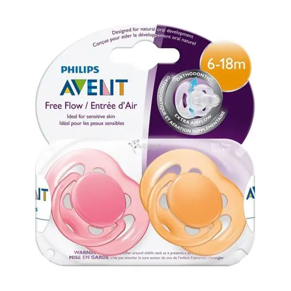 avent-sucettes-silicone-orthodontiques-couleurs-6-18-mois-lot-de-2 AVENT SUCETTES SILICONE ORTHODONTIQUES COULEURS 6-18 MOIS LOT DE 2 – Image 1
