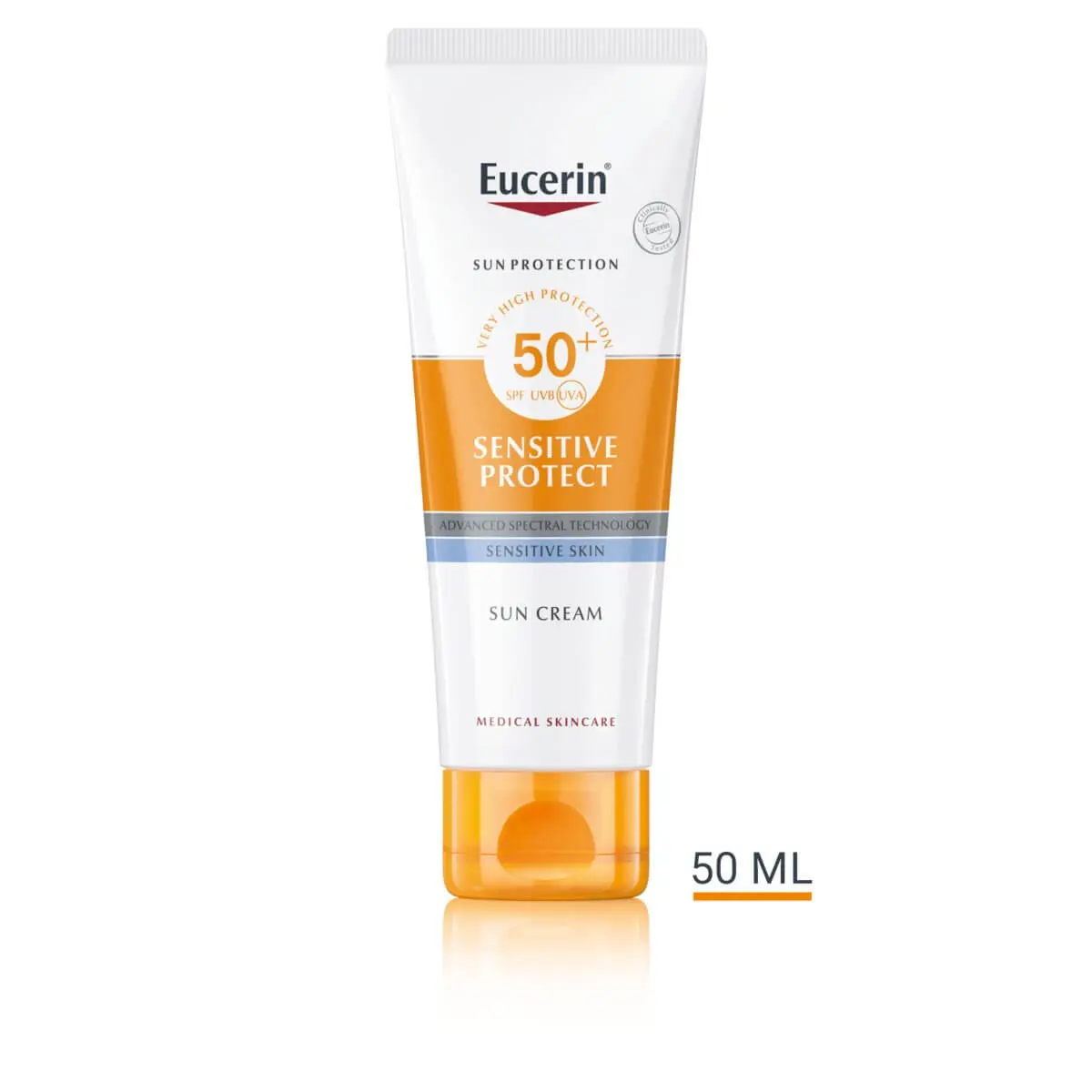 b08066a16f77471e99797ee9582cbaef-screen EUCERIN SUN SENSITIVE PROTECT SUN FLUIDE SPF50+ 50ML – Image 1